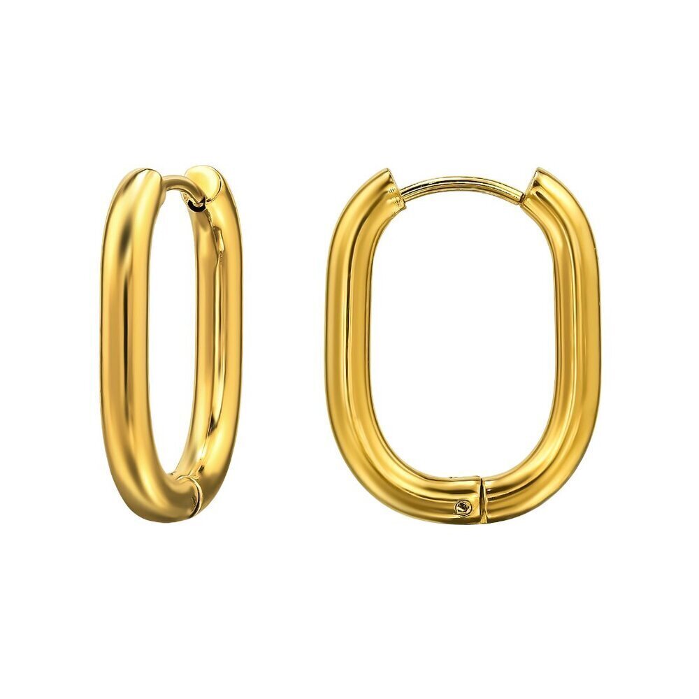14K Gold Stainless Steel Huggie Hoop Earrings 23mm